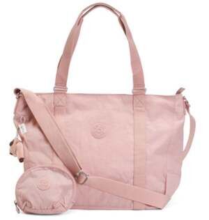 Kipling Adara Duo Tote Bag with Pouch in Illuminating Pink